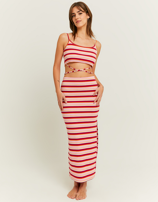 Gonna Lunga a Righe con Spacco | TALLY WEiJL