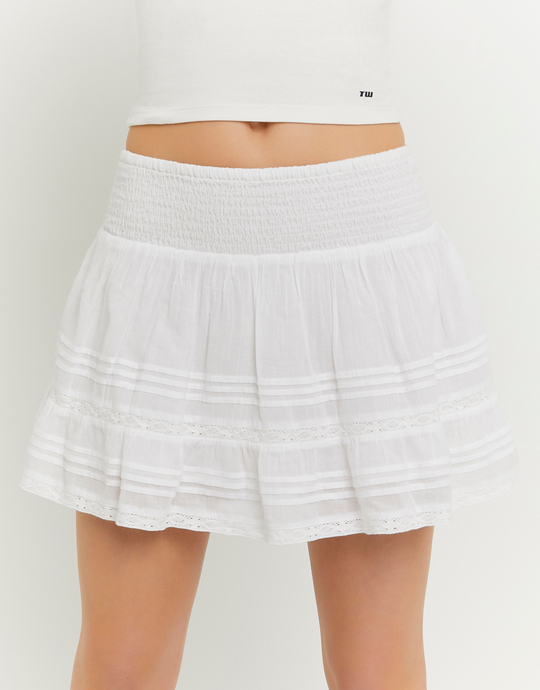 White Low Waist Mini Skirt | TALLY WEiJL