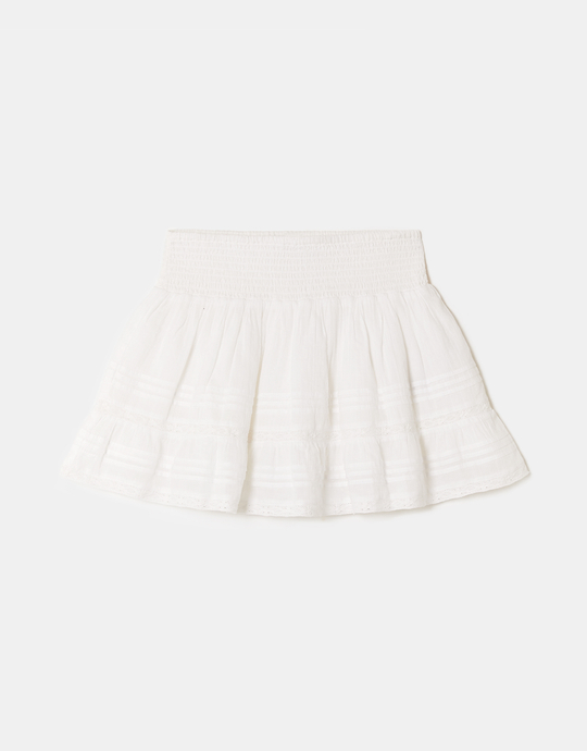 Gonna mini bianca a vita bassa | TALLY WEiJL