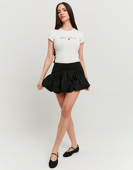 Black Mini Balloon Skirt  | TALLY WEiJL