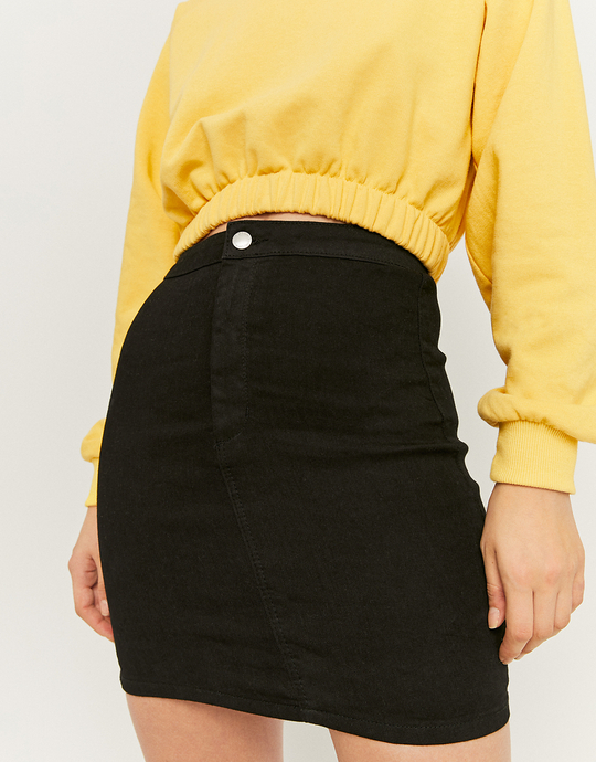 Minigonna di Jeans Elasticizzata a Vita Alta | TALLY WEiJL