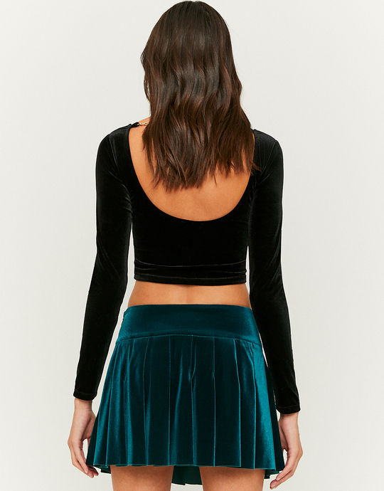 Green Pleated Mini Skirt | TALLY WEiJL