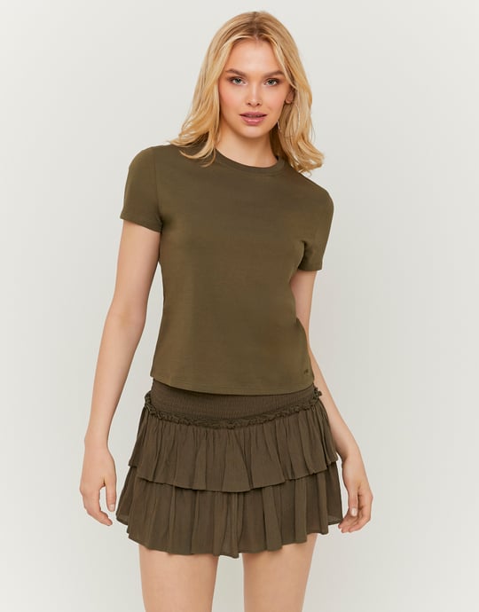 Khaki Mini Skirt | TALLY WEiJL