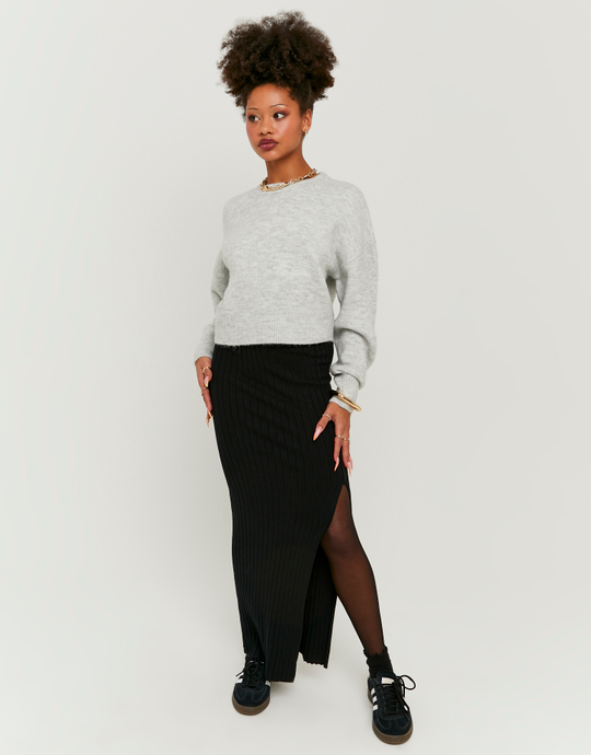 Long Black Knit Skirt | TALLY WEiJL