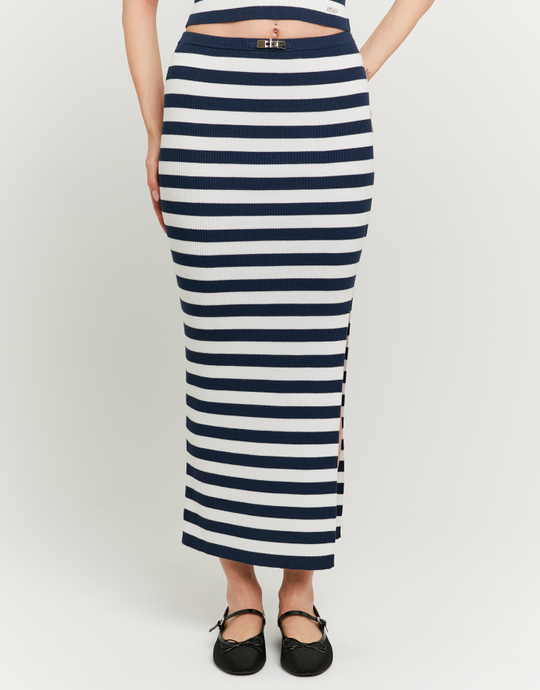White Striped Maxi Skirt | TALLY WEiJL