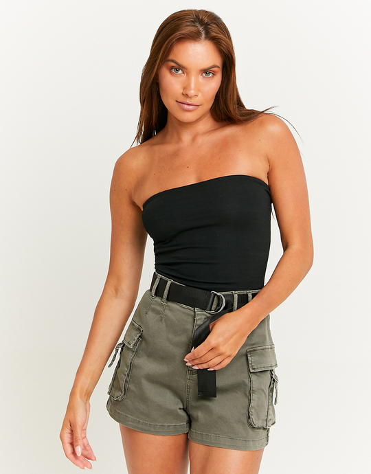 Black Basic Bandeau Top | TALLY WEiJL