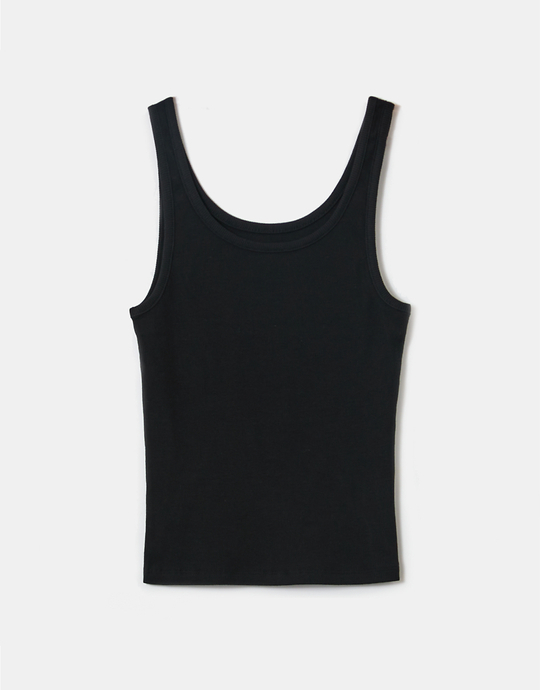 Black Basic Tank Top | TALLY WEiJL