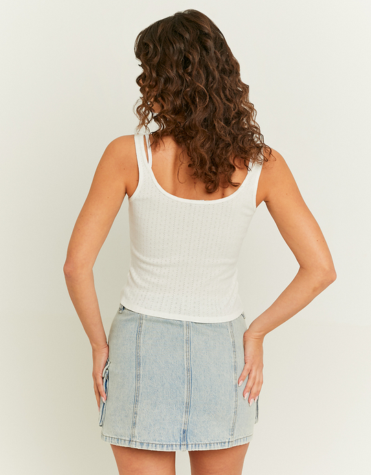 Τοπ Basic Λευκό με δαντέλα | TALLY WEiJL