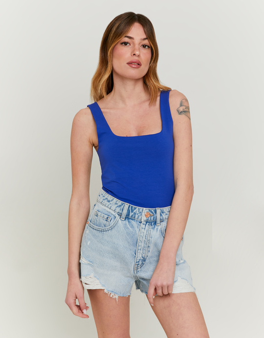 Blaues Basic-Tanktop | TALLY WEiJL