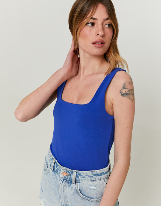 Blaues Basic-Tanktop | TALLY WEiJL