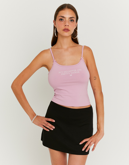 Purple Printed Tank Top | TALLY WEiJL