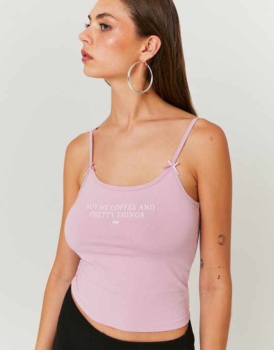 Purple Printed Tank Top | TALLY WEiJL