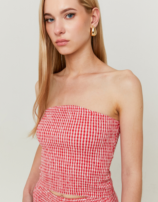 Vichy Print Bandeau Top | TALLY WEiJL