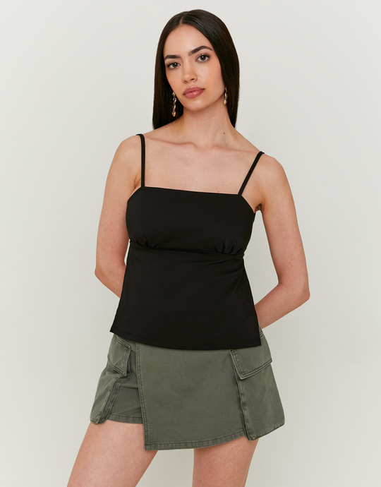 Schwarzes rückenfreies Cami-Top | TALLY WEiJL