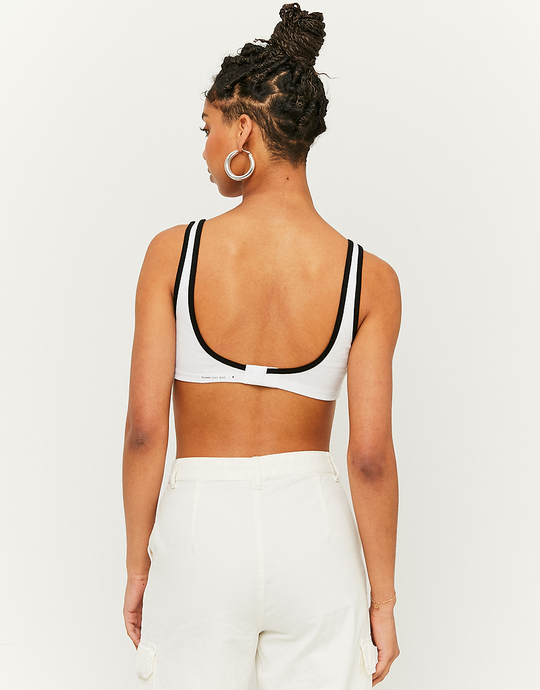 Crop Top con Scollo rotondo Bianco | TALLY WEiJL