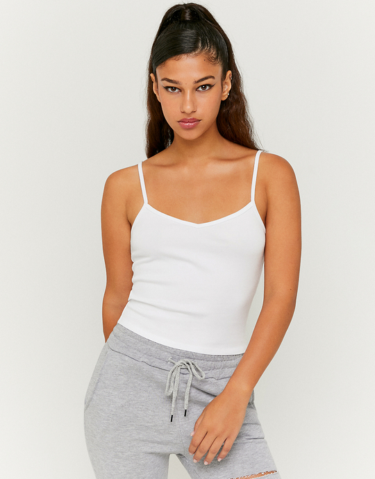 Débardeur Basique Blanc | TALLY WEiJL