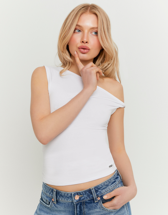 White Asymmetric Top | TALLY WEiJL