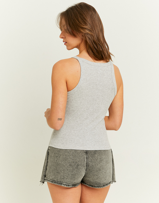 Grey Basic Tank Top | TALLY WEiJL