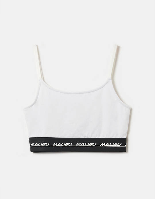 Weißes Bedrucktes Bralet | TALLY WEiJL