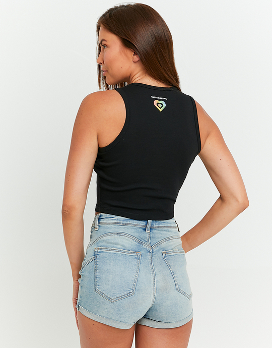 Schwarzes Print Top | TALLY WEiJL