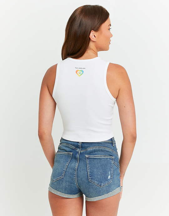 Débardeur Blanc Imprimé | TALLY WEiJL