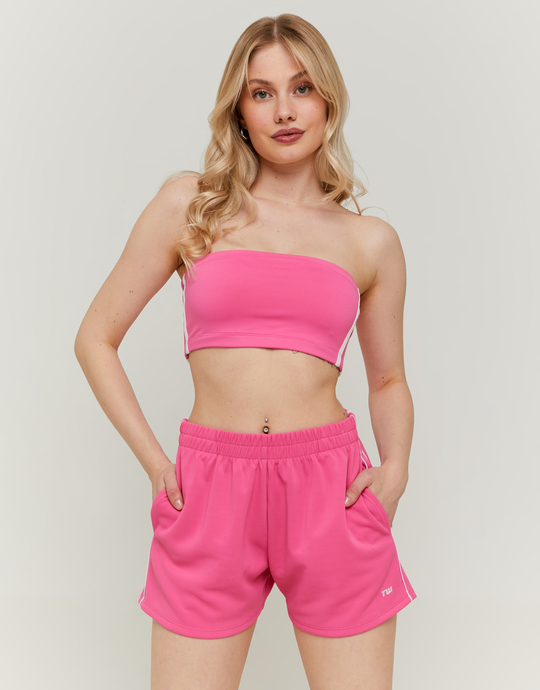 Pink Sporty Bandeau Top | TALLY WEiJL