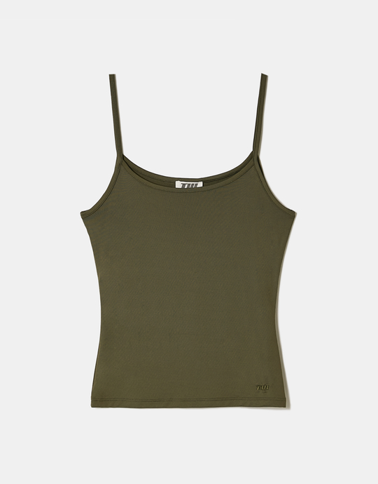 Green Basic Tank Top | TALLY WEiJL