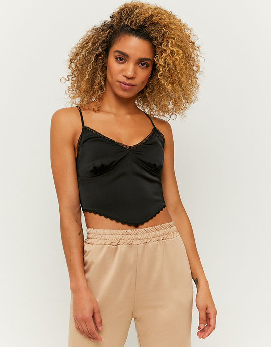 Crop Top Smanicato Nero | TALLY WEiJL