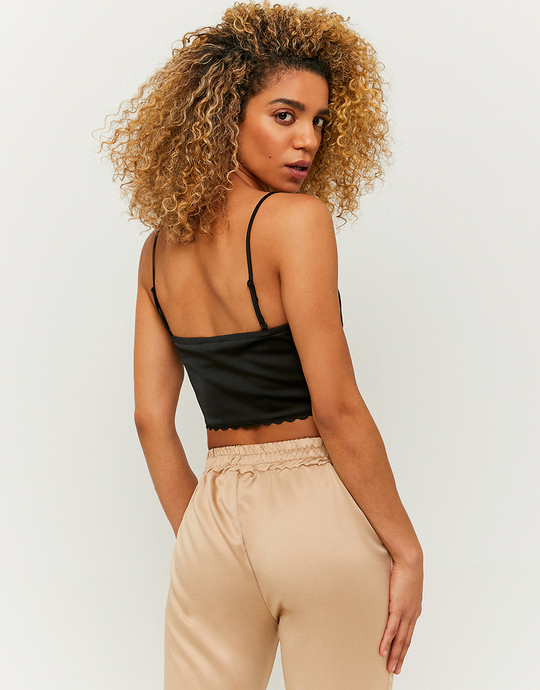 Crop Top Smanicato Nero | TALLY WEiJL