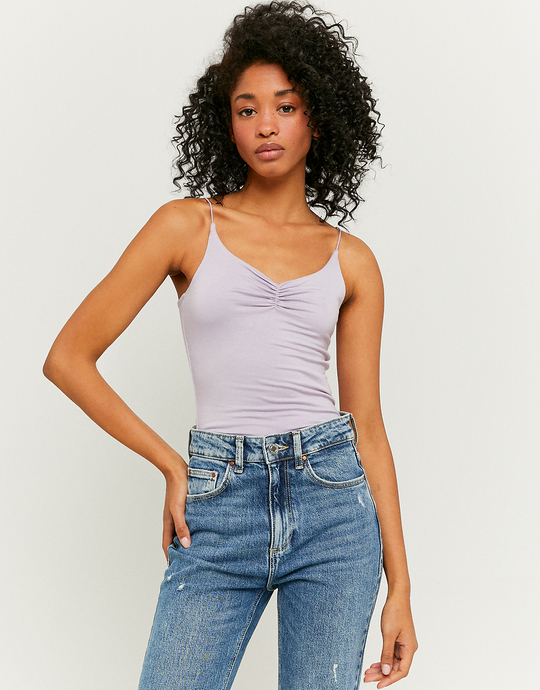 Fioletowy Tank top Basic | TALLY WEiJL