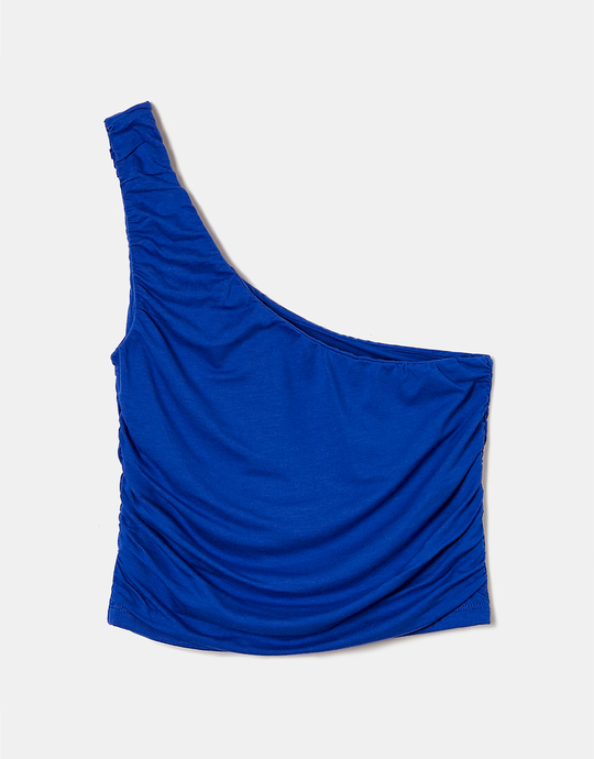 Crop Top Une Épaule Noir | TALLY WEiJL