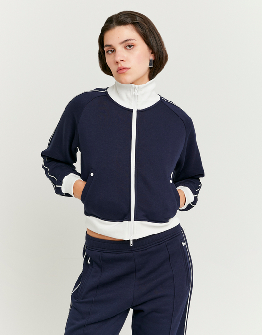 Blue Knit Jacket | TALLY WEiJL