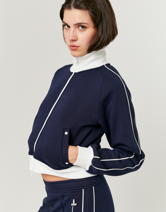 Blue Knit Jacket | TALLY WEiJL