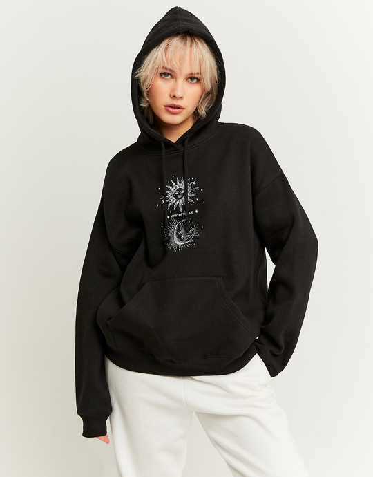 Hoodie Oversize Nera Fantasia | TALLY WEiJL