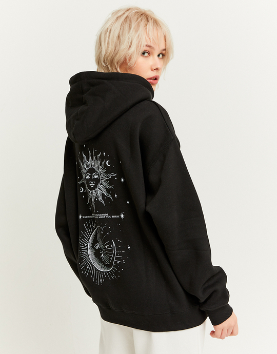 Hoodie Oversize Nera Fantasia | TALLY WEiJL