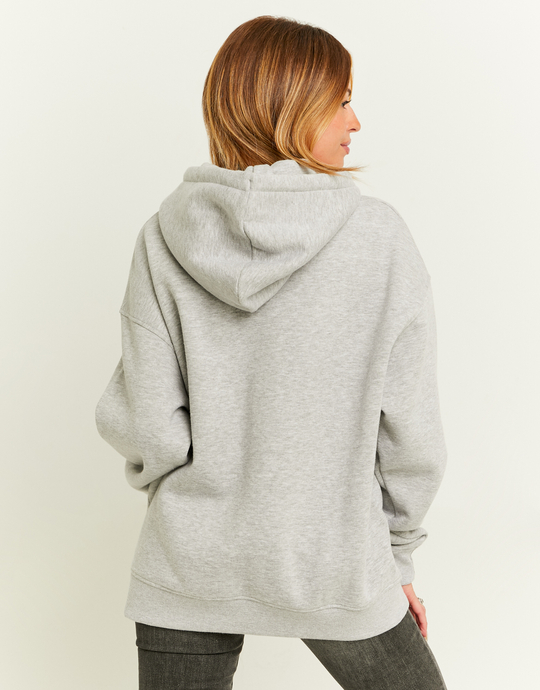 Felpa Oversize Grigia con Stampa | TALLY WEiJL