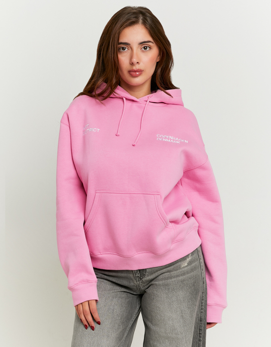 Felpa Oversize Rosa con Stampa | TALLY WEiJL