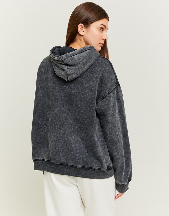 Grey acid wash oversize Hoodie | TALLY WEiJL
