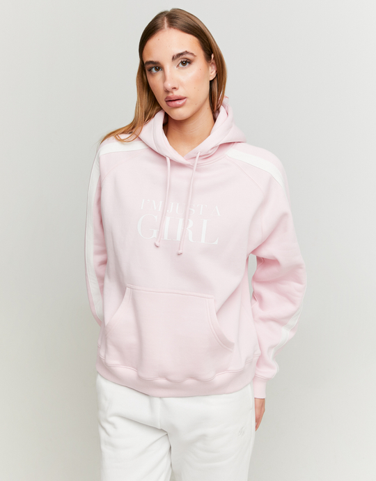 Pink Oversize Printed Hoodie | TALLY WEiJL