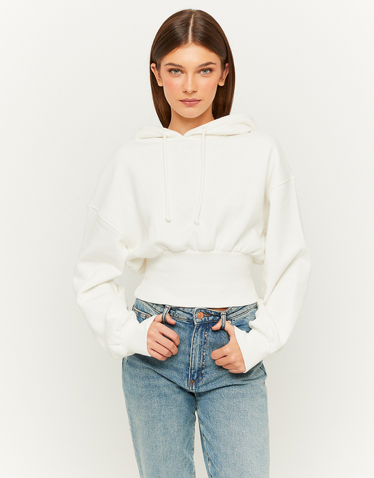 Weißes Fitted Sweatshirt | TALLY WEiJL