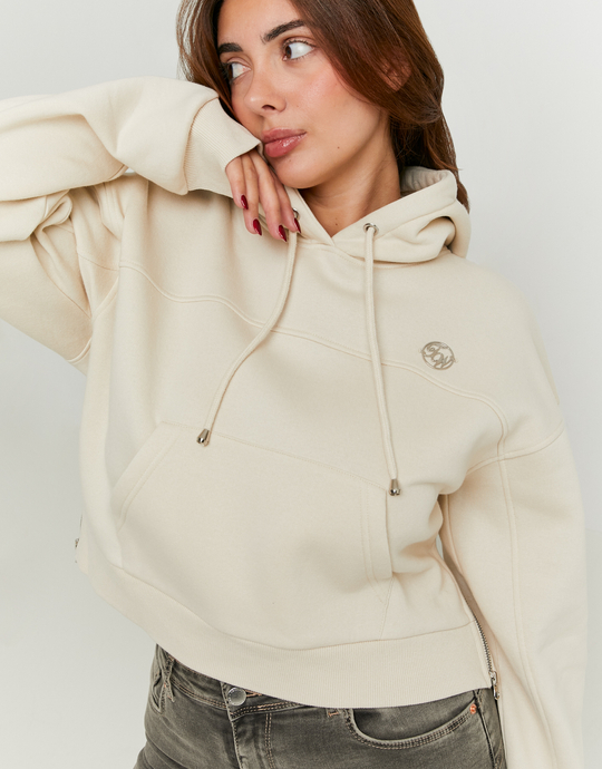 Beige Hoodie with Logo | TALLY WEiJL