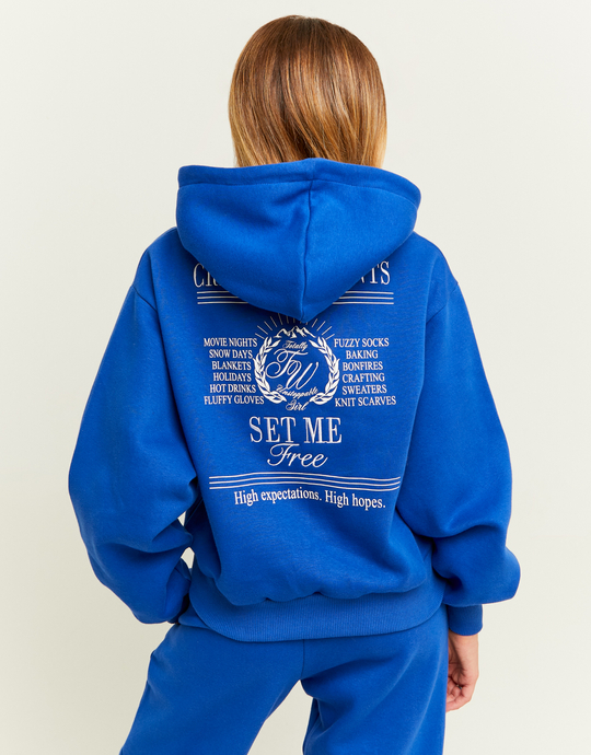 Felpa Oversize Blu con Stampa | TALLY WEiJL