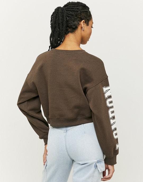 Brązowa bluza z nadrukiem | TALLY WEiJL