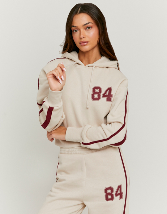 Beige Hoodie with Print | TALLY WEiJL
