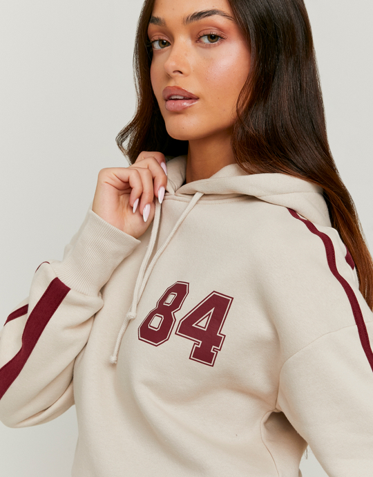 Beige Hoodie with Print | TALLY WEiJL