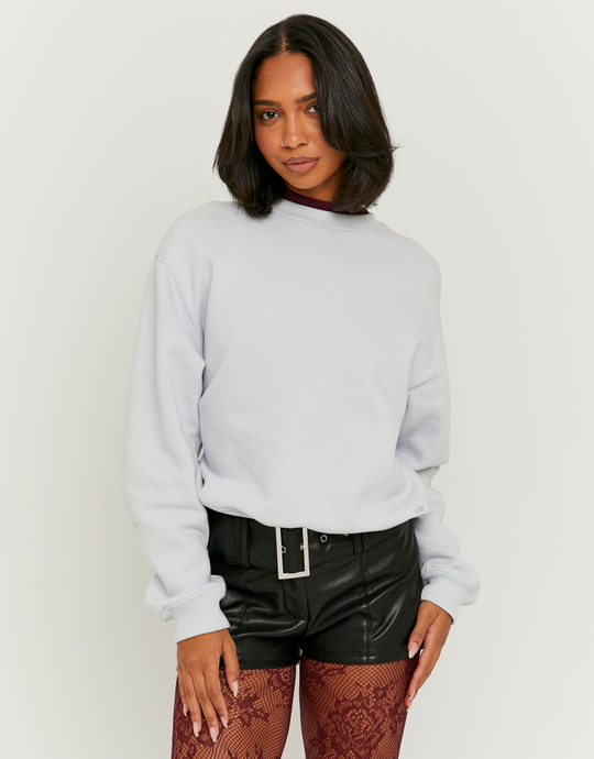 Blue Basic Sweatshirt | TALLY WEiJL
