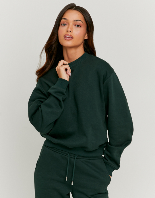 Green Basic Sweatshirt | TALLY WEiJL