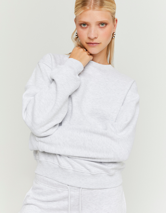 Graues Basic Sweatshirt | TALLY WEiJL