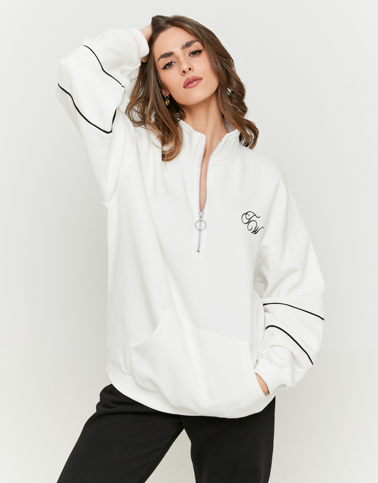 White Oversize Sweatshirt | TALLY WEiJL