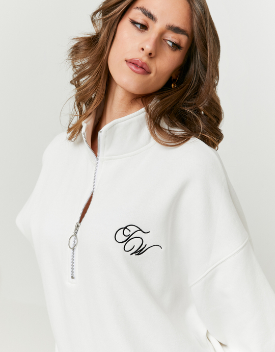 White Oversize Sweatshirt | TALLY WEiJL